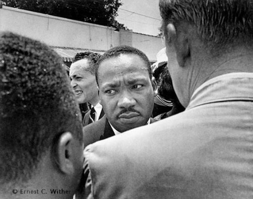 Martin Luther King Jr. at Medgar Evers Funeral